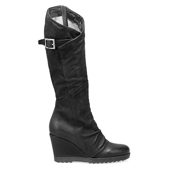 Miss Mooz Shoes - NEW Miz Mooz Black Suede/Leather Nifty Boot EU41 US 9.5 B